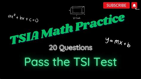 is tsi test hard|tsia math score to pass.